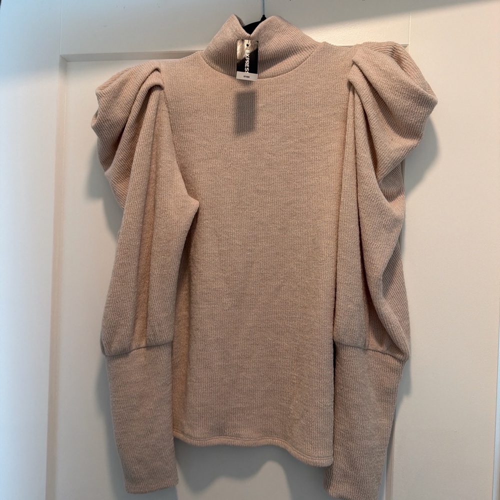 Express Light Beige Knit Sweater